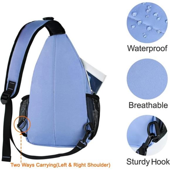 Sling Backpack, Multipurpose Crossbody Shoulder Bag Travel Hiking Daypack - Picture 3 of 6